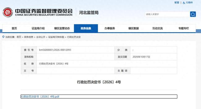 因信披违法违规,雄安新动力科技股份有限公司被罚500万元,实控人及相关责任人合计被罚2080万元