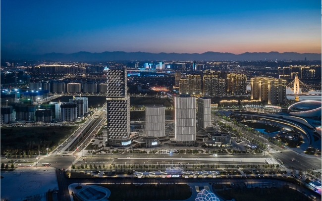 水晶·汇溪广场夜景