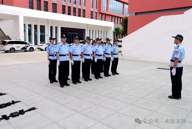 陕西米脂法院司法警察实战大练兵迎考