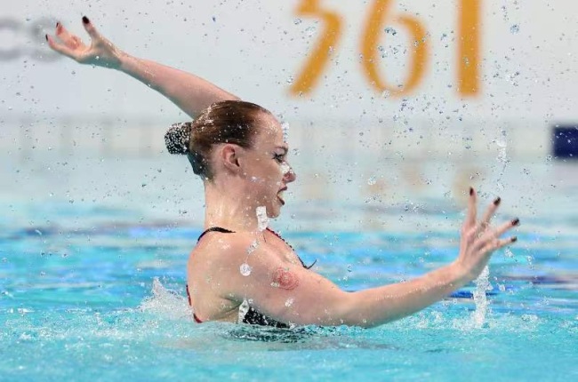 2026花游世界杯西安站德国选手布莱尔获得女单自由自选项目冠军