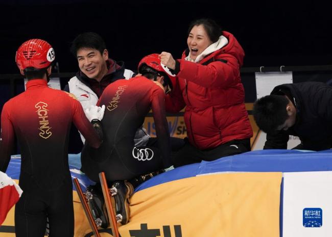短道速滑世锦赛：中国队获得男子5000米接力冠军