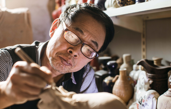 碗窑村走出来的山西省工艺美术大师——李增平