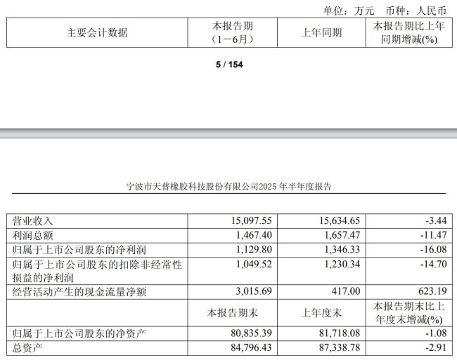 “五连板”天普股份再收监管工作函 上半年营收和净利双降