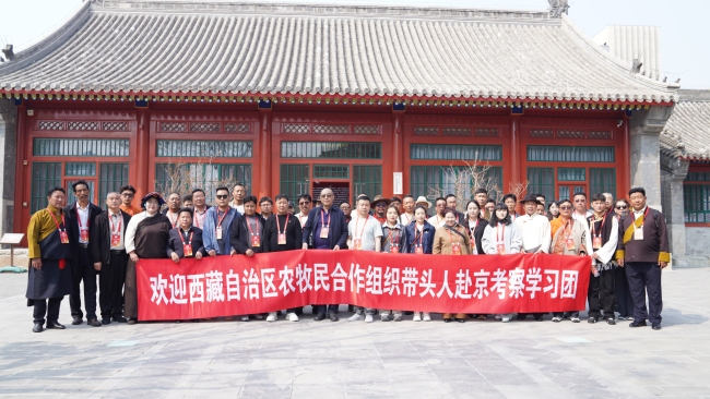 西藏农牧民合作组织带头人合影留念