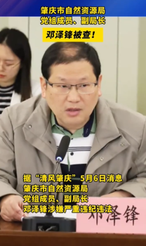 广东肇庆市自然资源局副局长被查 涉嫌严重违纪违法