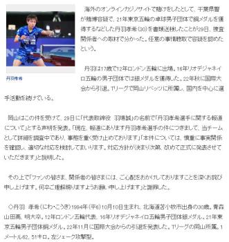 丹羽孝希被移送日本检察机关 涉嫌线上赌博