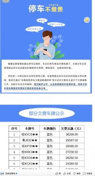 广西车主欠路边停车费3.6万 公示催缴引热议