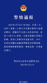 女子开保时捷致1死2伤被刑拘 操作不当酿悲剧