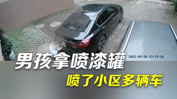 小孩用自噴漆將小區(qū)多輛車(chē)車(chē)牌噴黑 車(chē)主報(bào)警處理