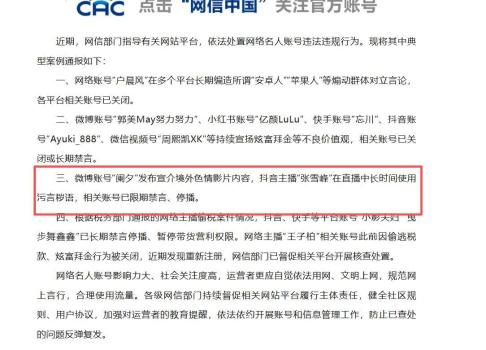 网信部出手了！张雪峰因污言秽语被禁言 网络名人账号受严管