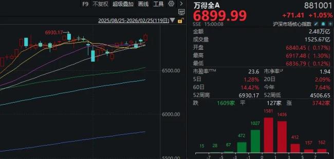 马年A股连续2日百股涨停 市场量价齐升态势明显
