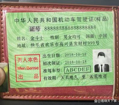 司机被查 拿出“驾驶证”逗乐交警 玩具驾照引发笑声