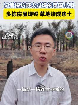 野火肆虐英国小镇 多栋房屋烧毁 热浪引发干燥危机