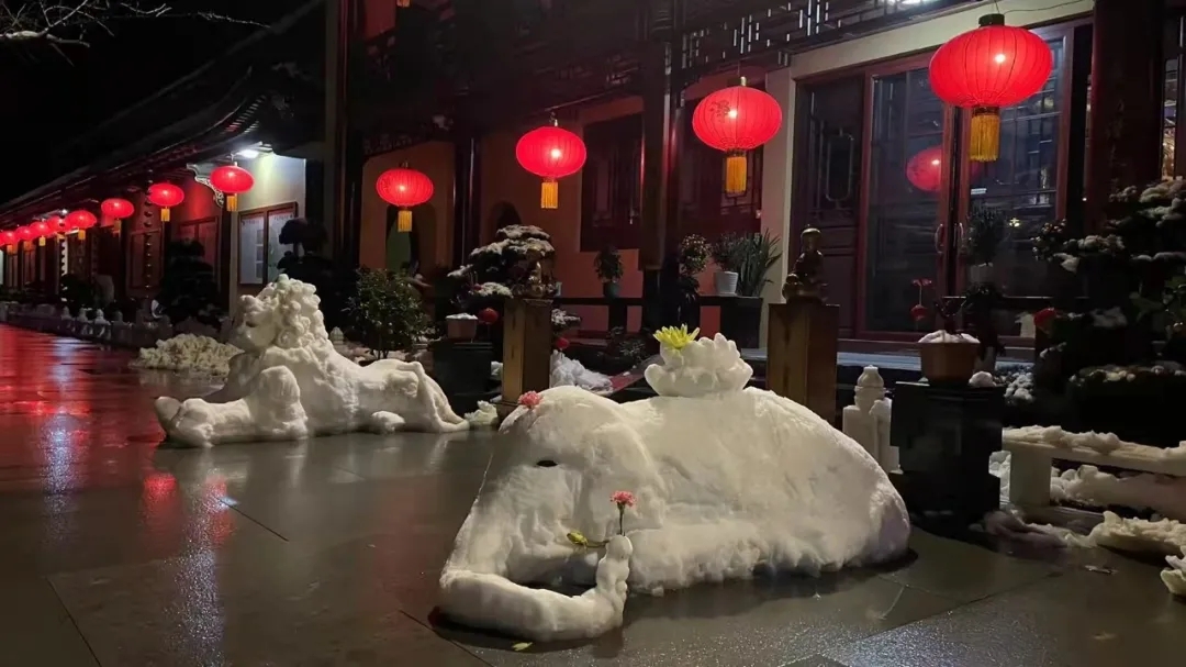 东林祖庭壬寅新年第一场瑞雪